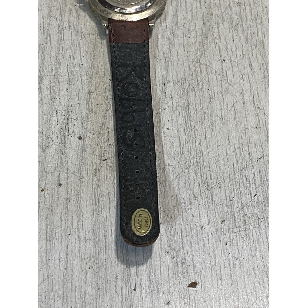Vintage Nike Air 1238 Gold Tone Faced Watch Leather Band Needs Battery - Picture 6 of 8